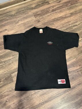 Vintage Wilson Pro 5000 Logo Shirt Size XL Black 90s Made In USA